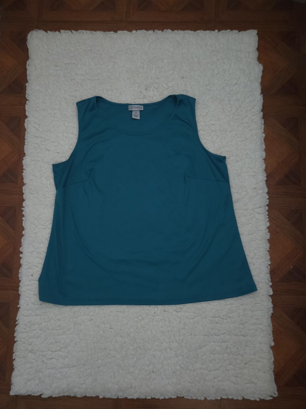 Catherines Teal Scoop Neck Sleeveless Tank